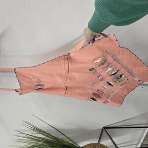 Pink Apron with Patterned Design